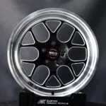 Weld Racing-Style Gloss Black / Machined 5 Y-Spoke Forged Drag Racing Wheels – Ford Mustang / Chevrolet Corvette Fitment (5-Lug)