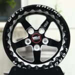 Weld Racing-Style Gloss Black / Mirror Milled 5-Spoke Beadlock Forged Drag Racing Wheels – Ford Mustang / Corvette C7 Fitment (5-Lug)
