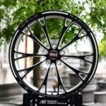 Weld Racing-Style Gloss Black / Mirror Milled Multi-Spoke Forged Drag Racing Wheels – Ford Mustang / Corvette C7 Fitment (5-Lug)