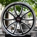 Weld Racing-Style Gloss Black / Mirror Milled Split 10-Spoke Polished Lip Forged Drag Racing Wheels – Ford Mustang / Corvette C7 Fitment (5-Lug)