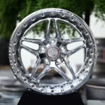 Weld Racing-Style Mirror Polished 5-Star Beadlock Forged Drag Racing Wheels – Ford Mustang / Corvette C7 Fitment (5-Lug)