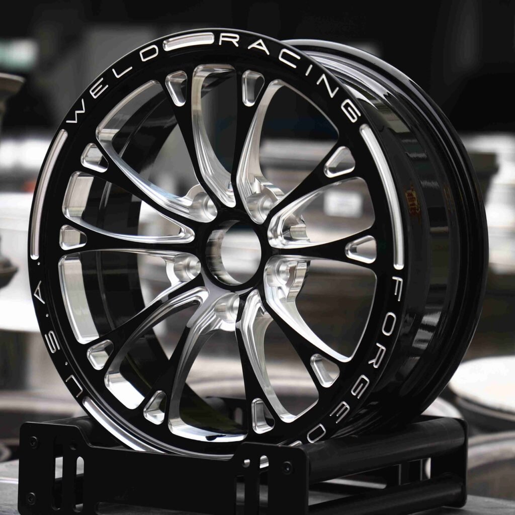 Weld-Weld Matte Silver 5 V-Spoke Forged Wheels - Ford Mustang / Chevrolet Corvette Fitment (5-Lug) view 2