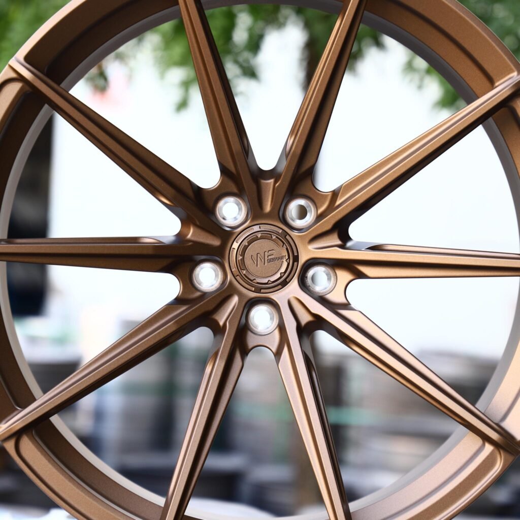 Audi A4 B9 wheels – WF Bronze 10-Spoke, lip and barrel detail