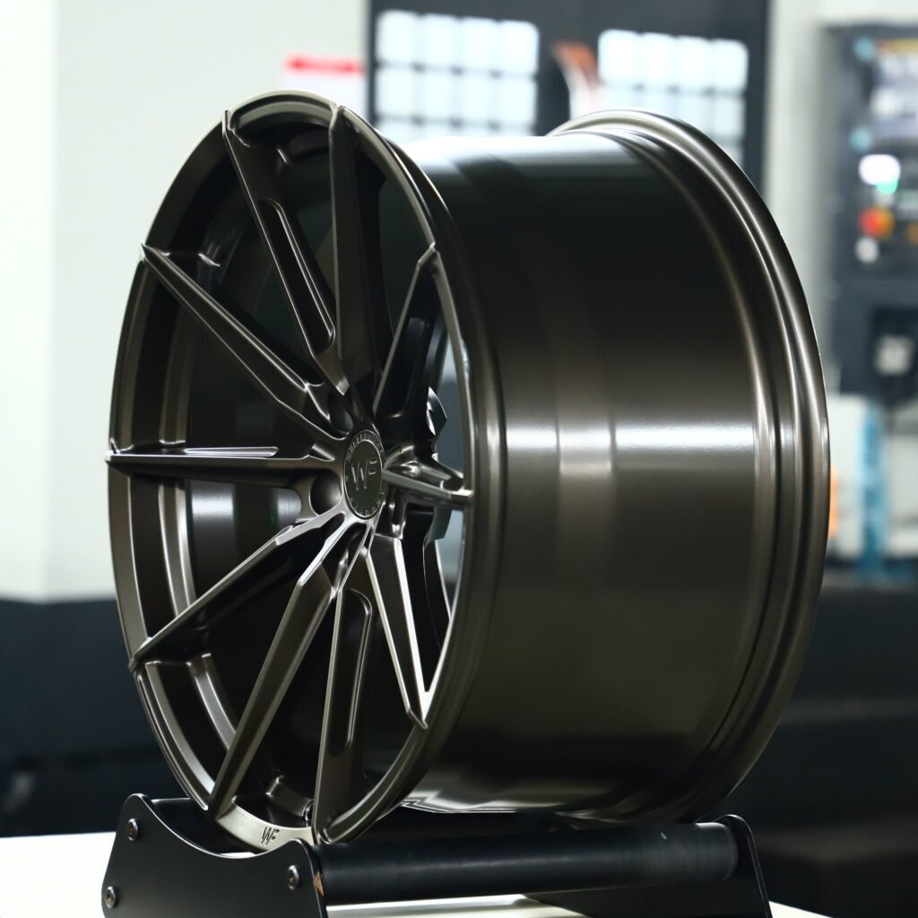 BMW M3 G80 wheels – WF Bronze 10-Spoke, angled view