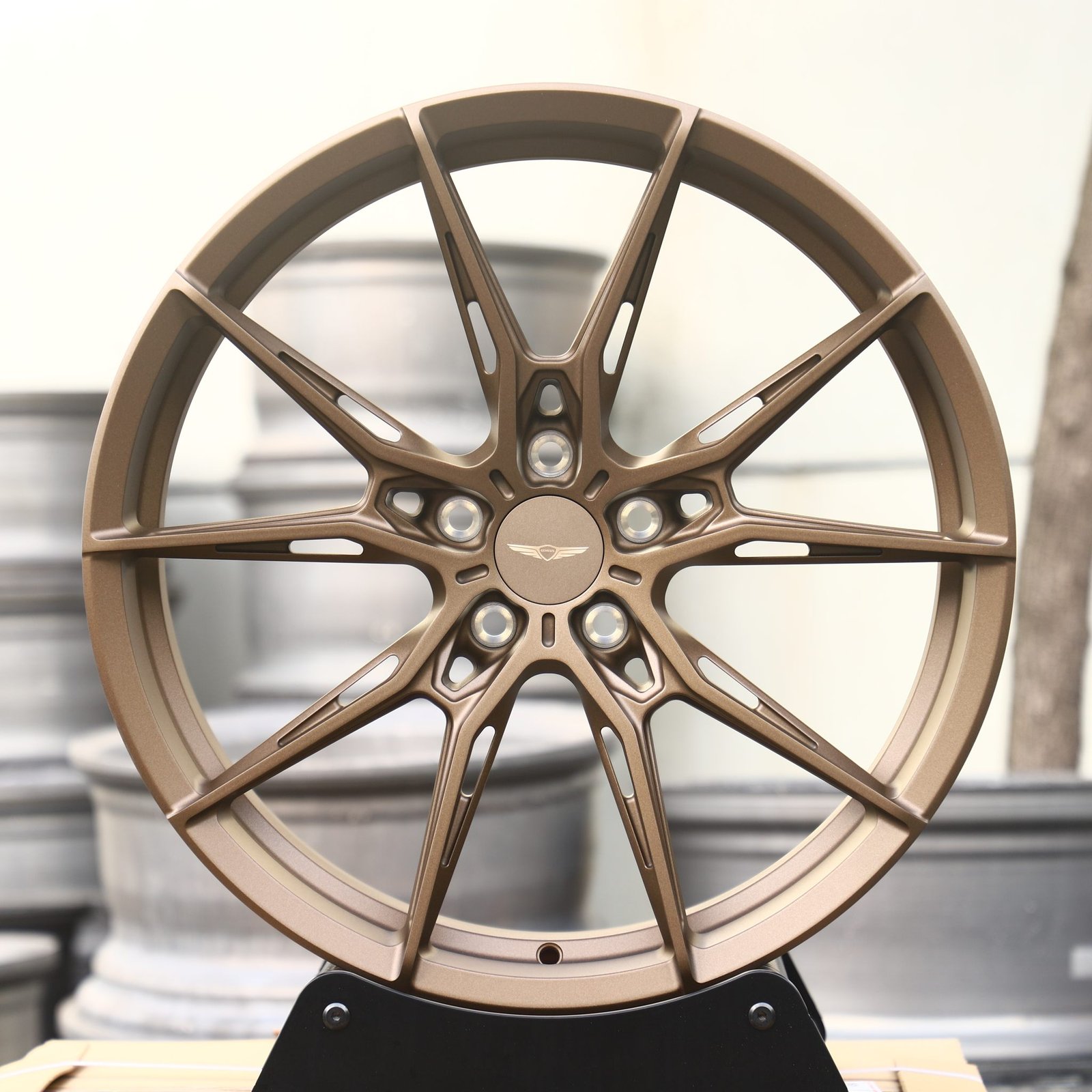 Genesis GV70 wheels – Bronze 5 Y-Spoke Side-Milled (Genesis OEM-Style), front view