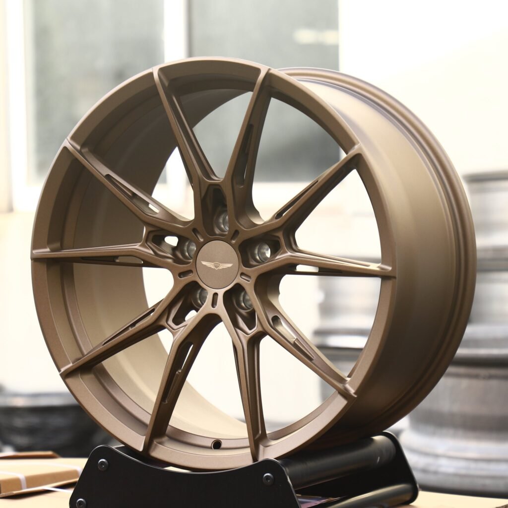 5x114.3 wheels – Bronze 5 Y-Spoke Side-Milled (Genesis OEM-Style), side view