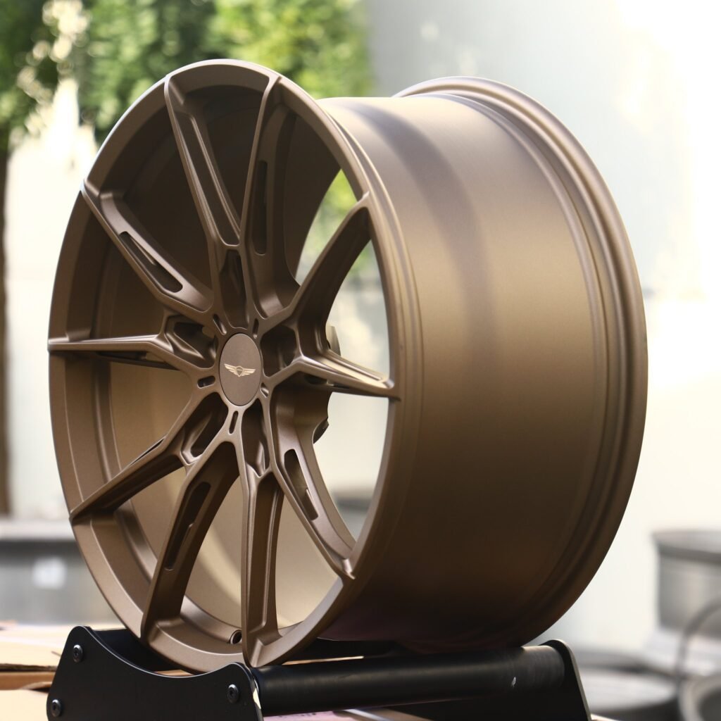 Genesis GV70 wheels – Bronze 5 Y-Spoke Side-Milled (Genesis OEM-Style), lip and barrel detail