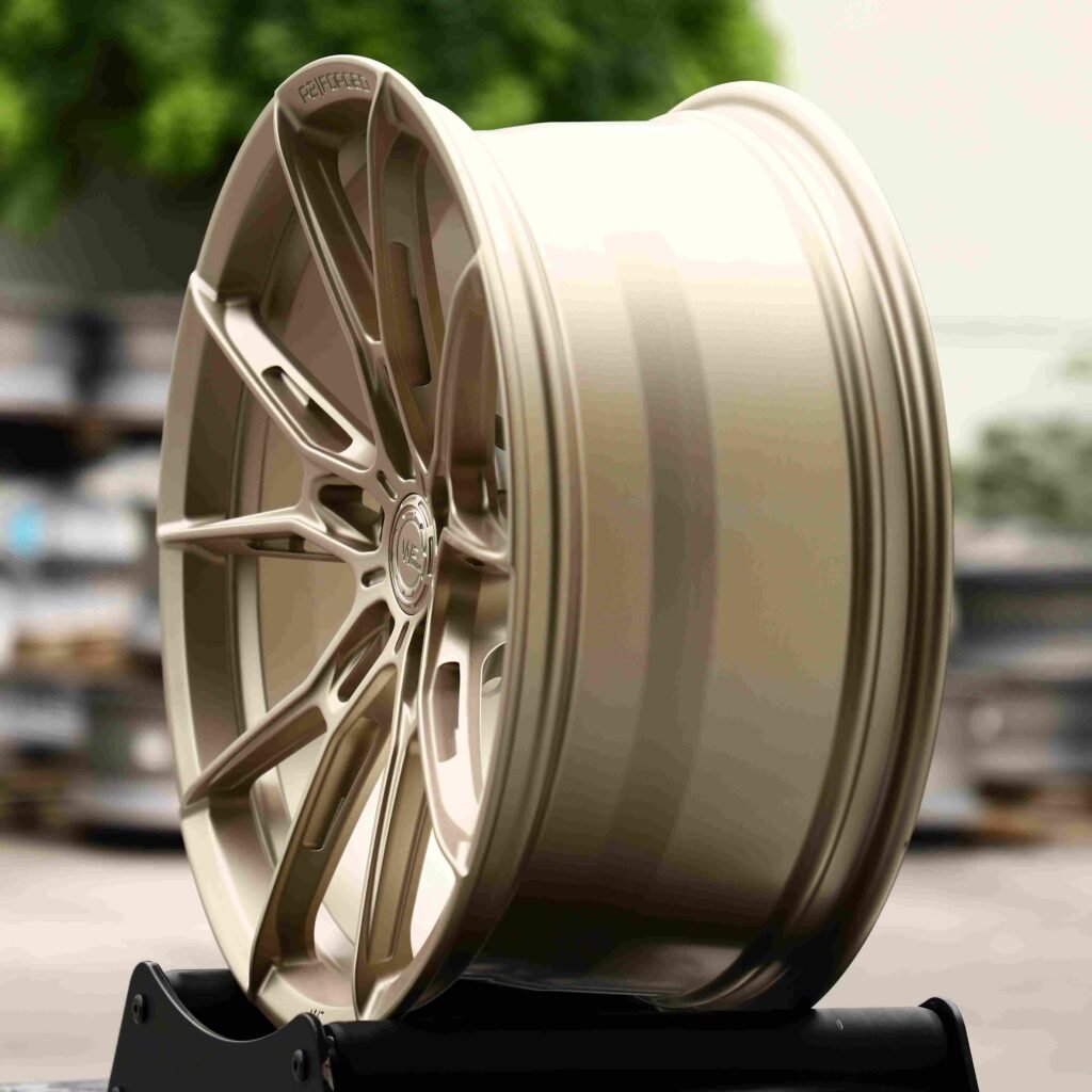 5x112 wheels – Bronze / Gold 5 Y-Spoke Side-Milled (WF R2-Style), side view