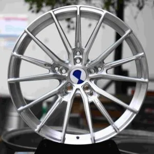 BMW M2 G87 / BMW M3 G80 Forged Wheels – Brushed Silver 15 Directional-Spoke (5-Lug)