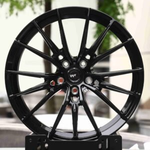 WF CF.4-FFR-Style Gloss Black 5 W-Spoke Forged Wheels – BMW M2 G87 / BMW M3 G80 Fitment (5-Lug)