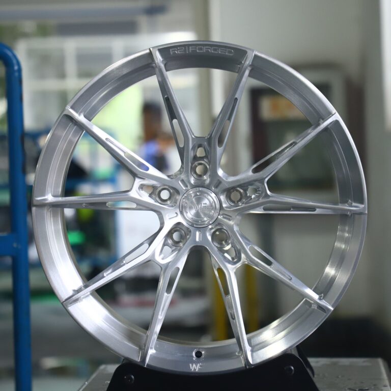 Audi RS3 wheels – Custom Finish 5 Y-Spoke Side-Milled Mirror Milled (WF R2-Style), front view