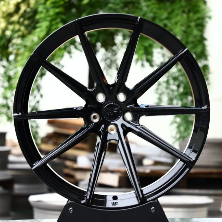 Audi RS3 wheels – WF Gloss Black 10-Spoke, front view