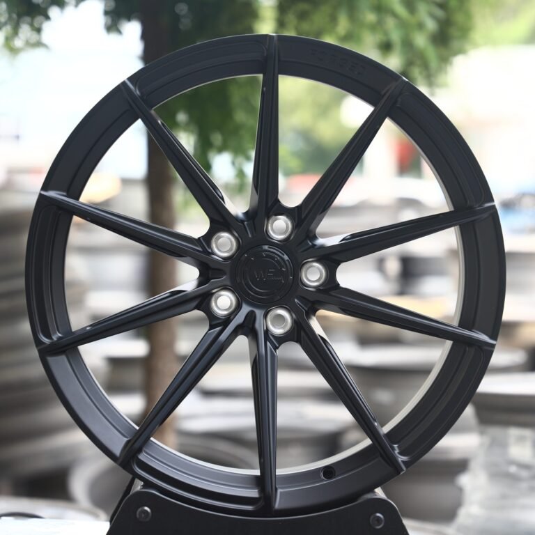 Audi RS3 wheels – WF Gloss Black 10-Spoke, front view