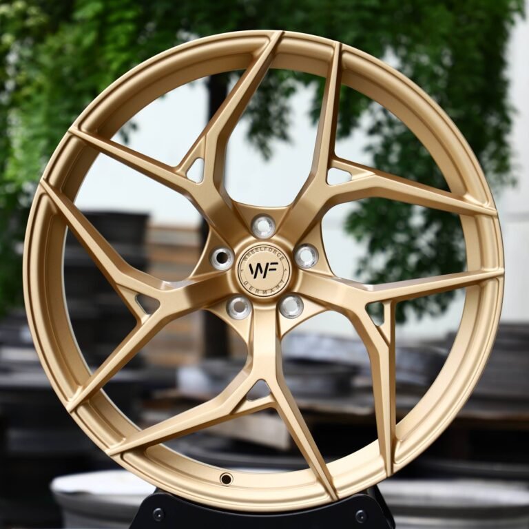 Audi RS3 wheels – WF Gold 5 Y-Spoke Directional, front view