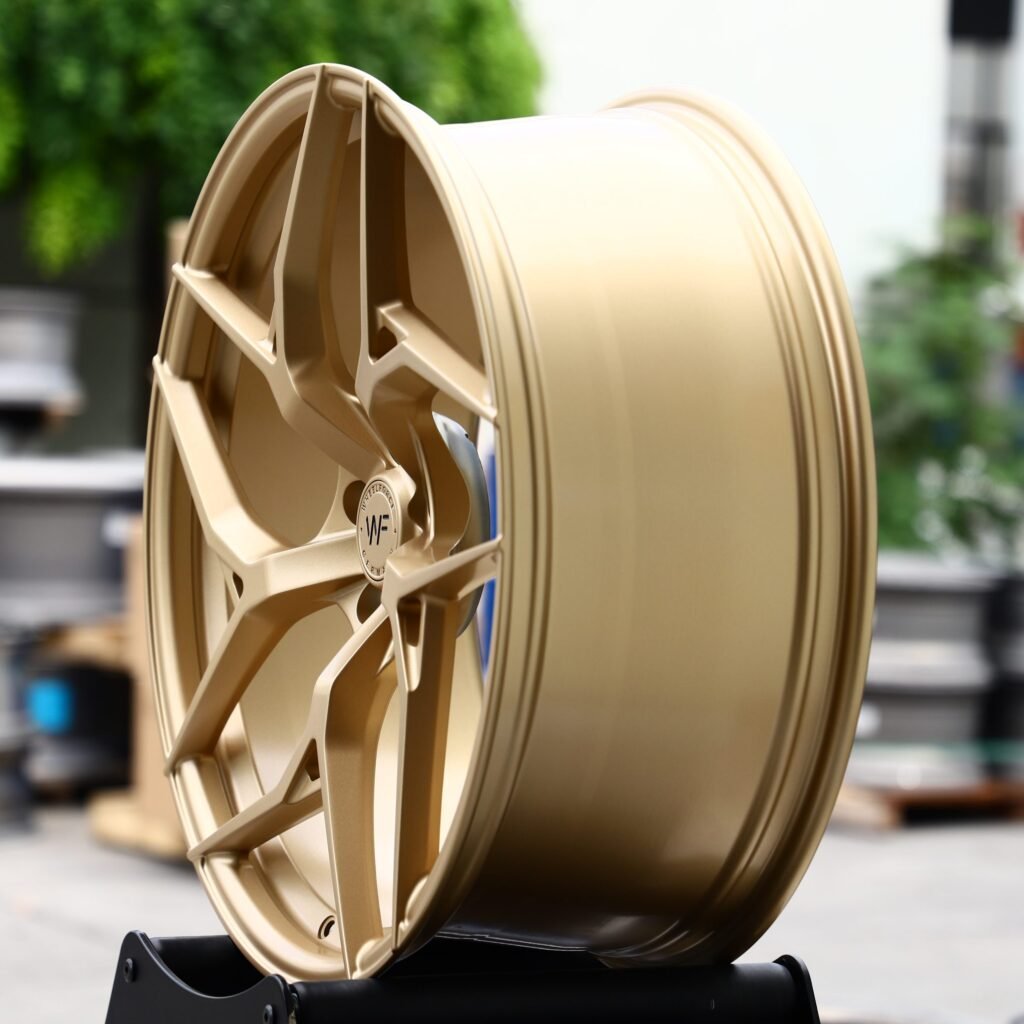 5x112 wheels – WF Gold 5 Y-Spoke Directional, side view