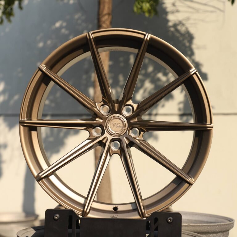 Audi RS3 wheels – WF Gold / Copper 10-Spoke, front view