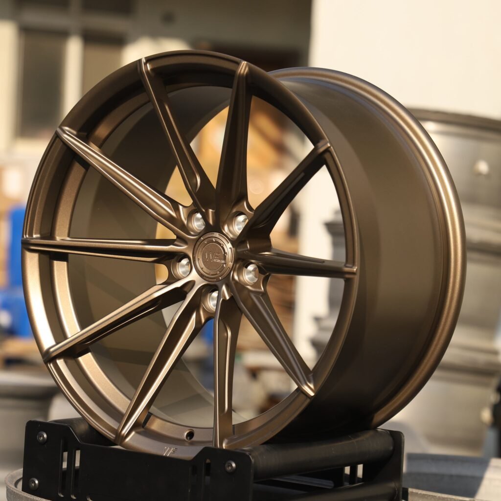 5x112 wheels – WF Gold / Copper 10-Spoke, side view