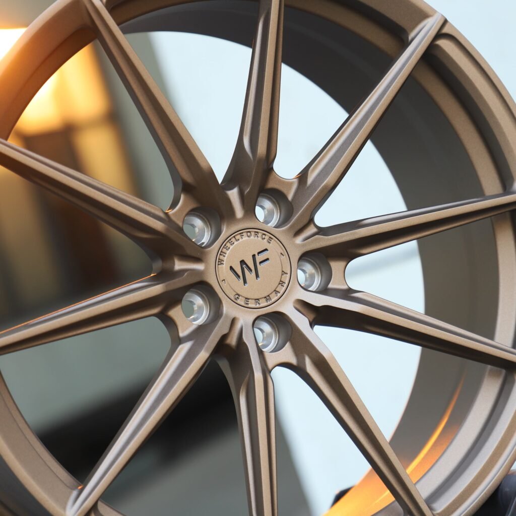 Audi A4 B9 wheels – WF Matte Bronze 5 Y-Spoke, lip and barrel detail
