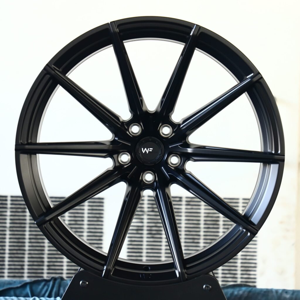 Audi RS3 wheels – WF Matte Silver 10-Spoke, front view