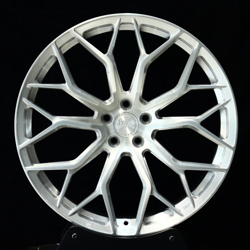 Audi RS3 wheels – WF Matte Silver 10 Y-Spoke, front view