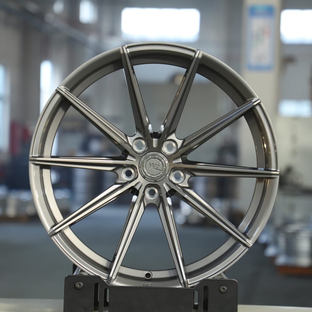Audi RS3 wheels – WF Metallic Gray 10-Spoke, front view