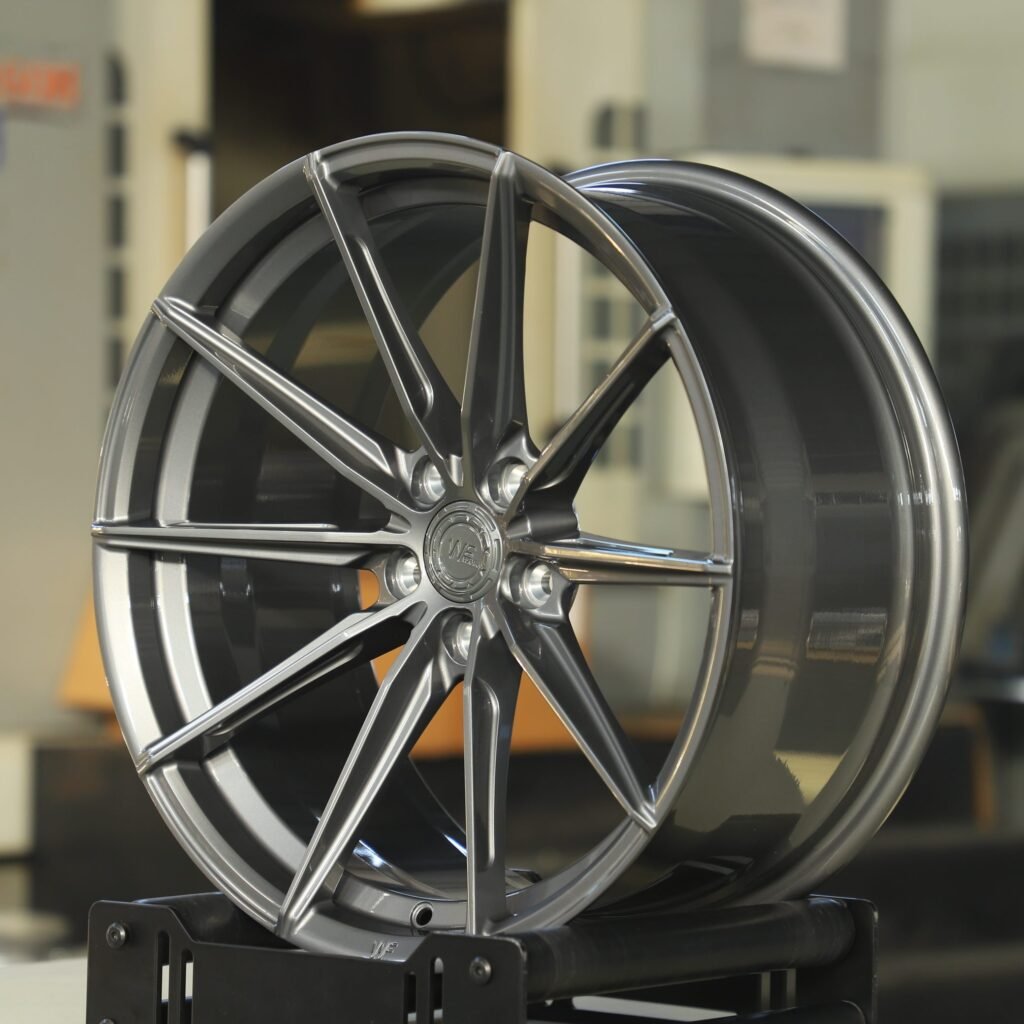 5x112 wheels – WF Metallic Gray 10-Spoke, side view