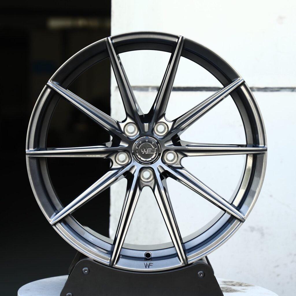 Audi RS3 wheels – WF Metallic Gray / Gray 10-Spoke, front view