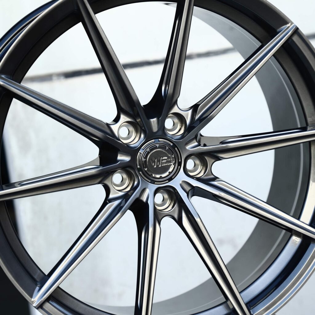 Audi A4 B9 wheels – WF Metallic Gray / Gray 10-Spoke, lip and barrel detail
