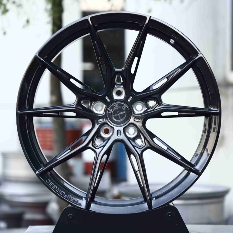 Audi RS3 wheels – Transparent Black Side-Milled (WF R2-Style), front view