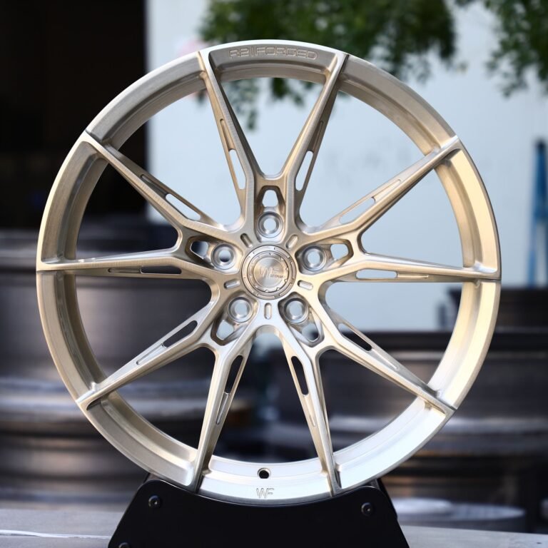 Audi RS3 wheels – Transparent Gold Custom (WF R2-Style), front view