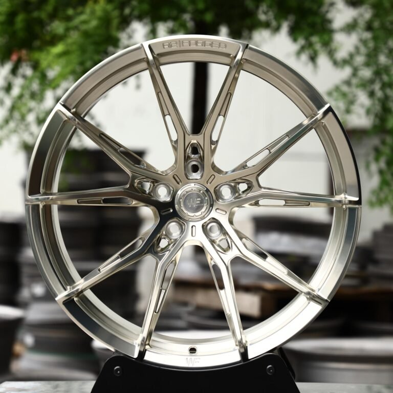 Audi RS3 wheels – Transparent Pale Gold Concave (WF R2-Style), front view