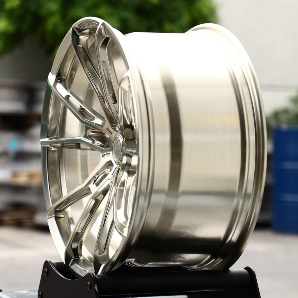 5x112 wheels – Transparent Pale Gold Concave (WF R2-Style), side view