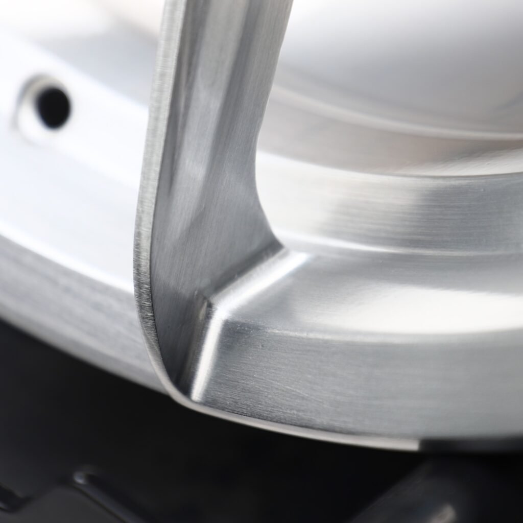 BMW M4 F82 wheels – Brushed Silver Side-Milled 5 Y-Spoke (Wheelforce-Style), lip and barrel detail