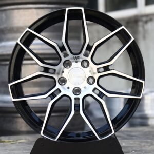 Wheelforce-Style Gloss Black Machined Petal Forged Wheels – Porsche 911 / M3 Fitment (5-Lug)