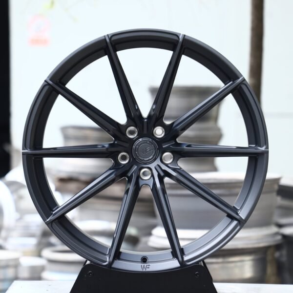 Porsche 911 wheels – Gunmetal 10-Spoke (Wheelforce-Style), front view