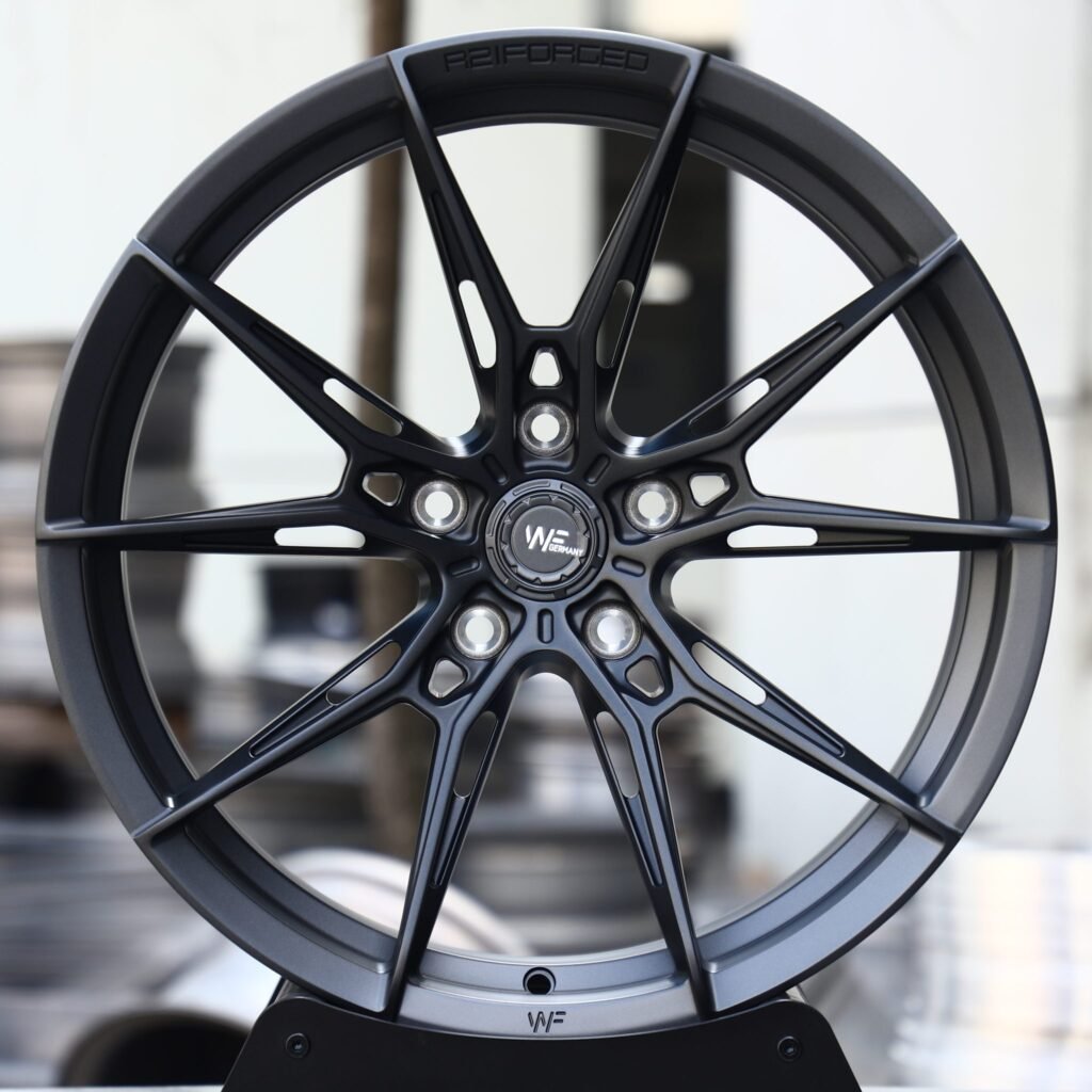 Сатиновые цветные кованые диски для Porsche 911 и BMW M3, в стиле Wheelforce, 5 спиц — ANK-77463