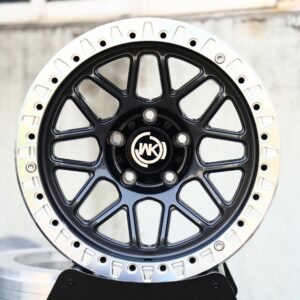 WK-Style Gloss Black Machined Mesh Beadlock Off-Road Forged Wheels – Jeep Wrangler / Grand Cherokee Fitment (5-Lug)