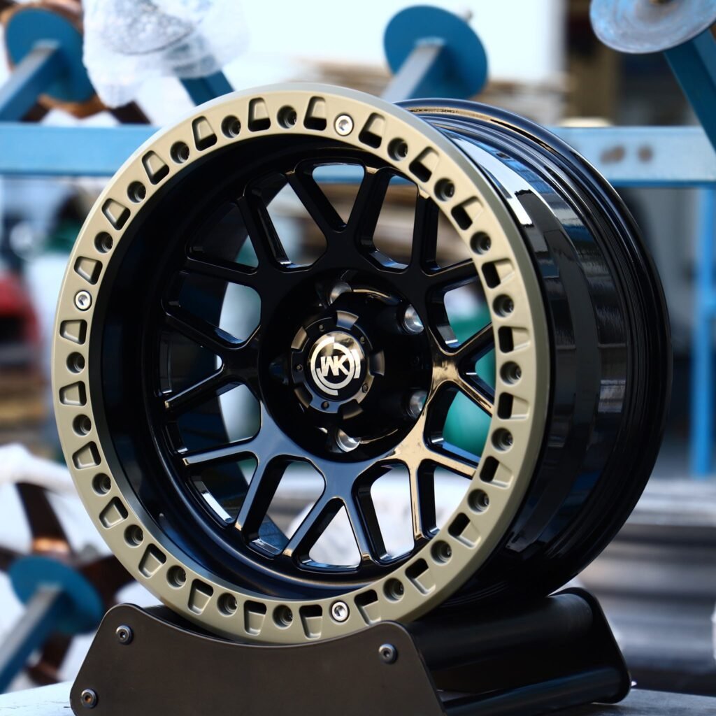 WK Wheels Gloss Black Custom Forged Wheels - Jeep Wrangler / Toyota Land Cruiser Fitment (5-Lug) view 2