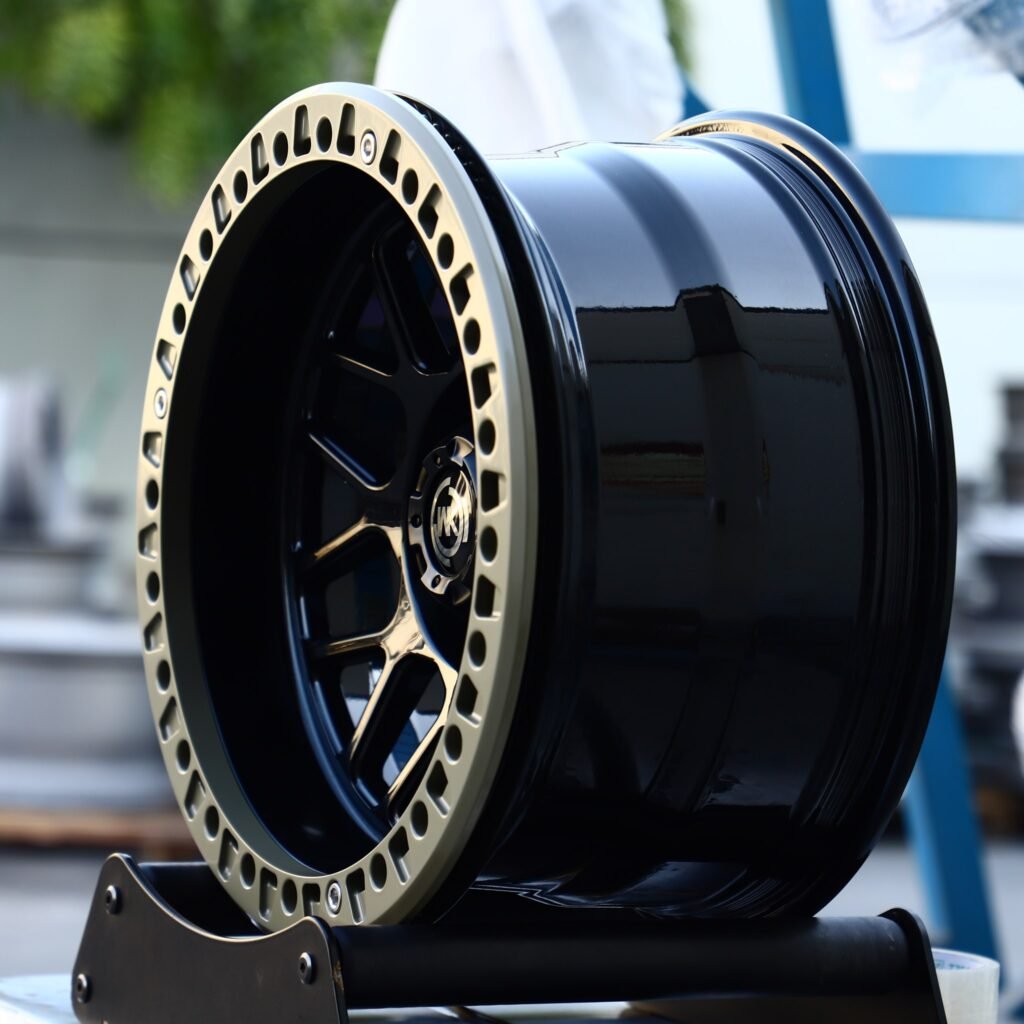 WK Wheels Gloss Black Custom Forged Wheels - Jeep Wrangler / Toyota Land Cruiser Fitment (5-Lug) view 3