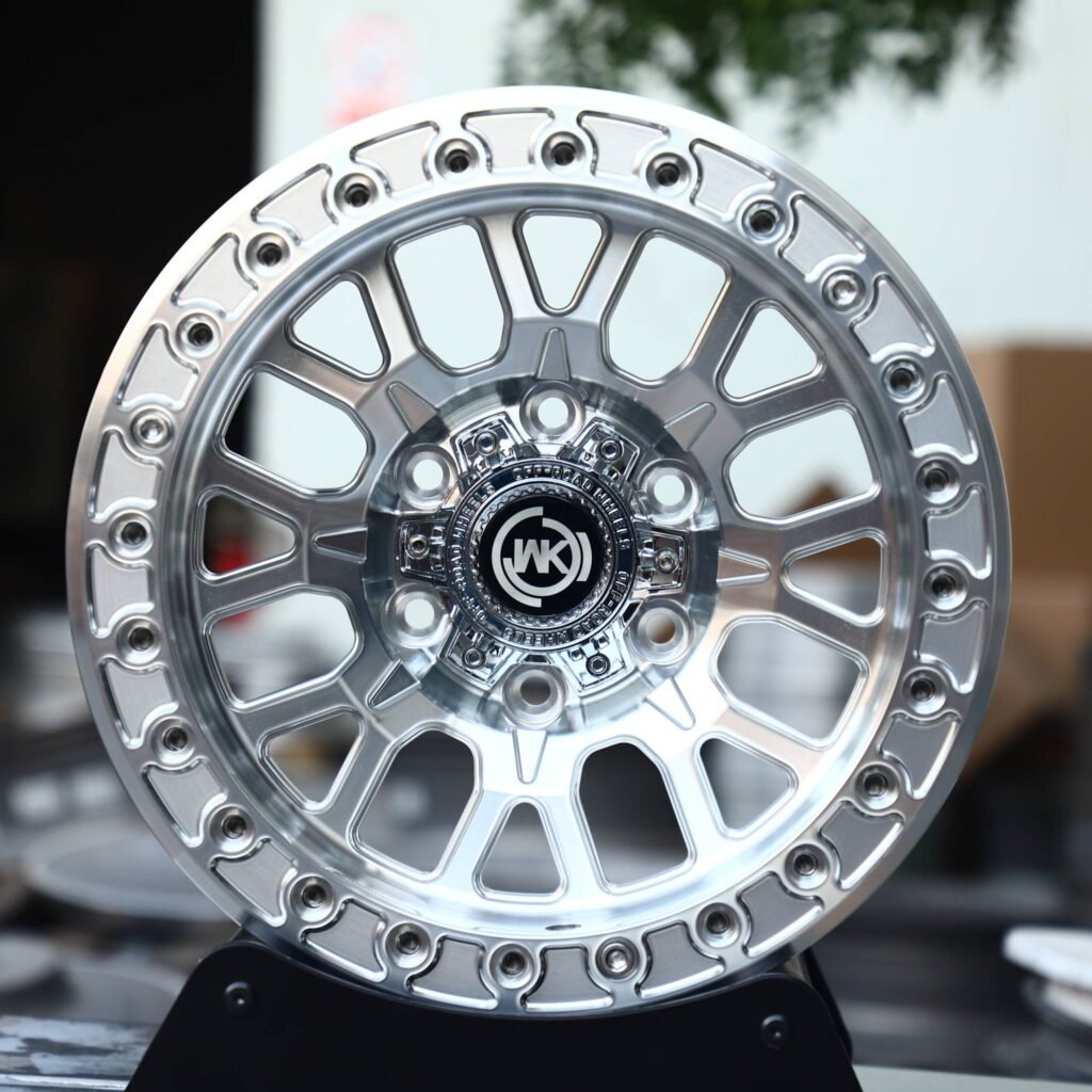 Ford F-150 wheels – WK Wheels Matte Black Beadlock, front view
