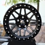 WK Wheels Matte Black Custom Beadlock Forged Wheels – Jeep Wrangler / Toyota Land Cruiser Fitment (5-Lug) – Design 2