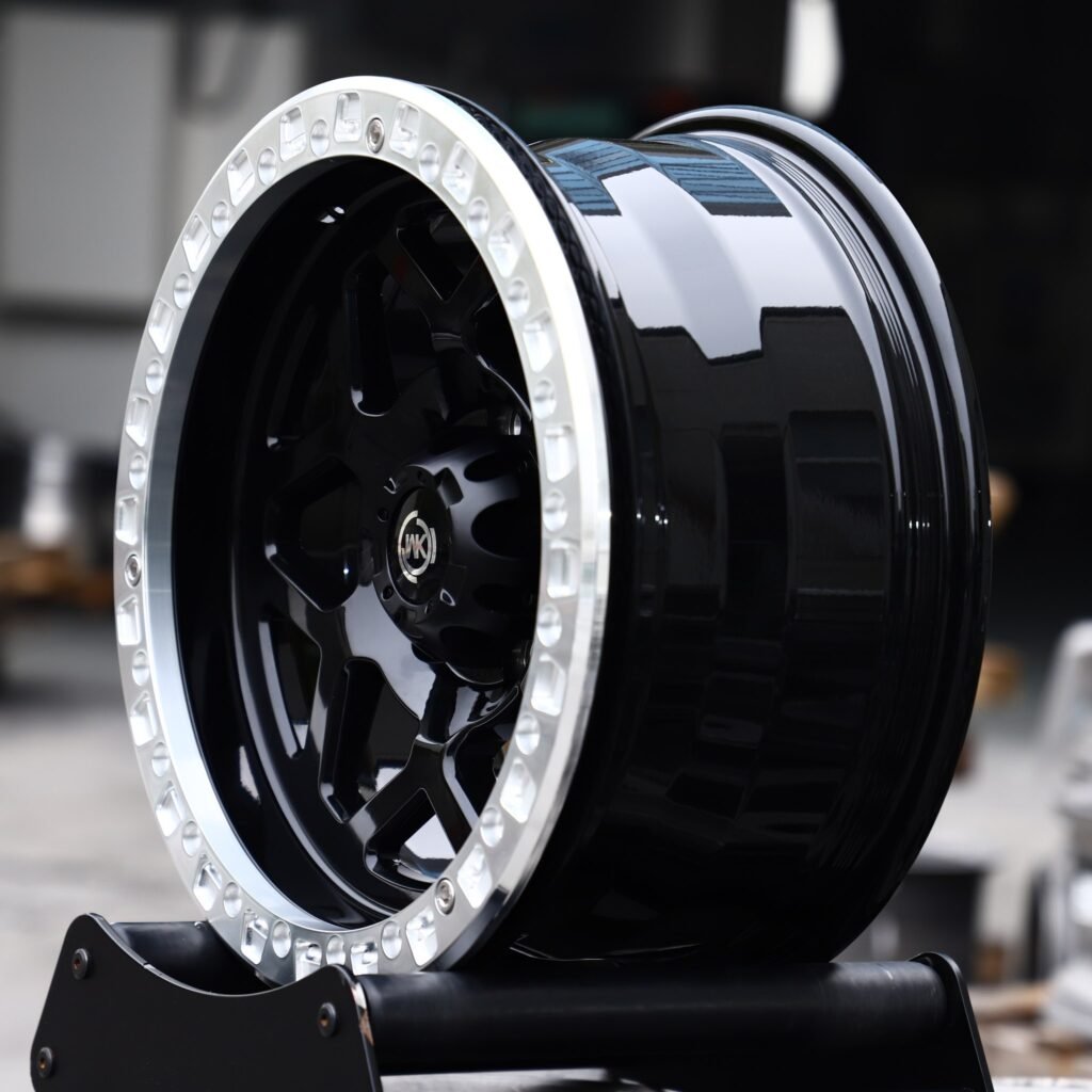 5x127 wheels – WK Wheels Matte Black Custom Beadlock, side view