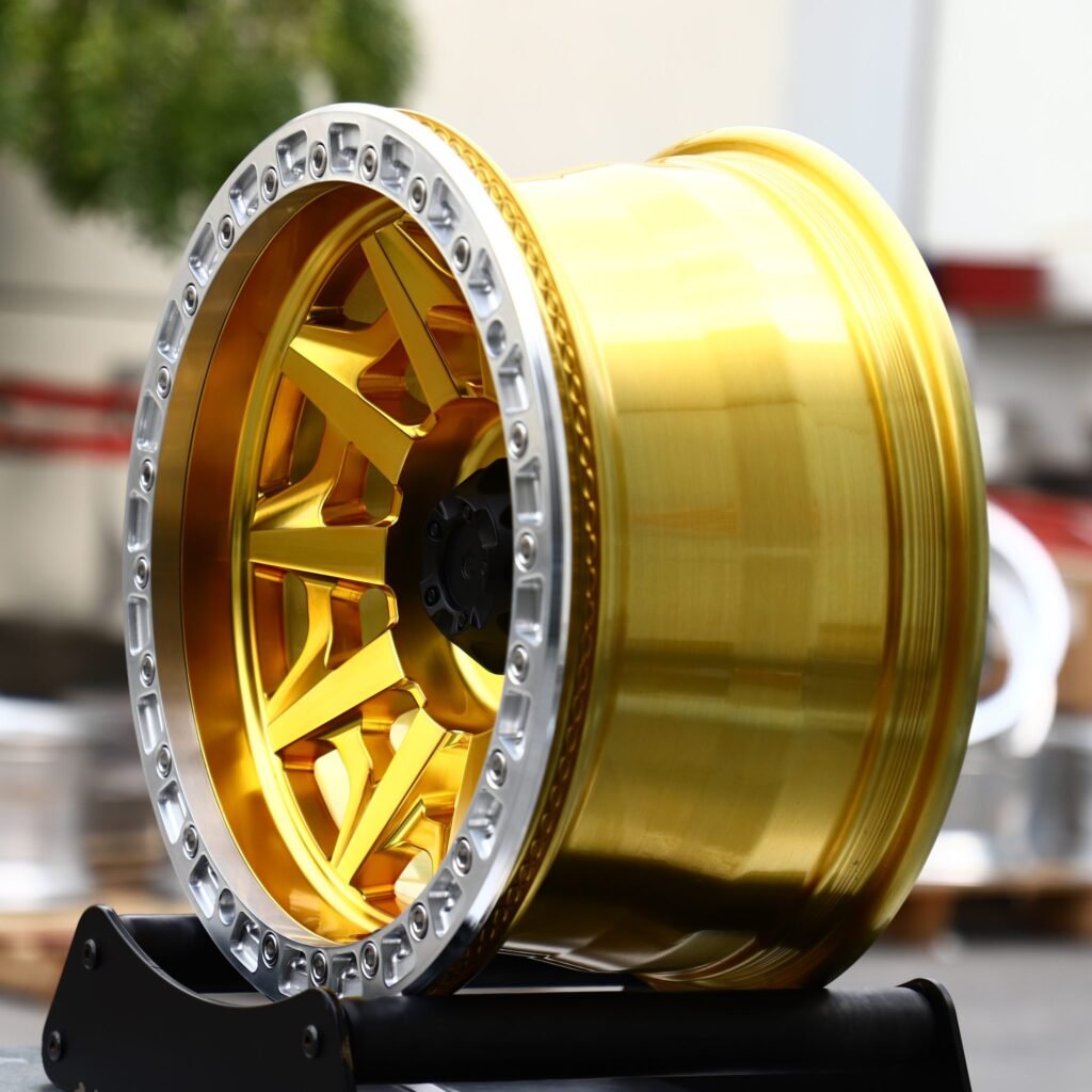5x127 wheels – WK Wheels Transparent Gold Double-Ring Beadlock, side view