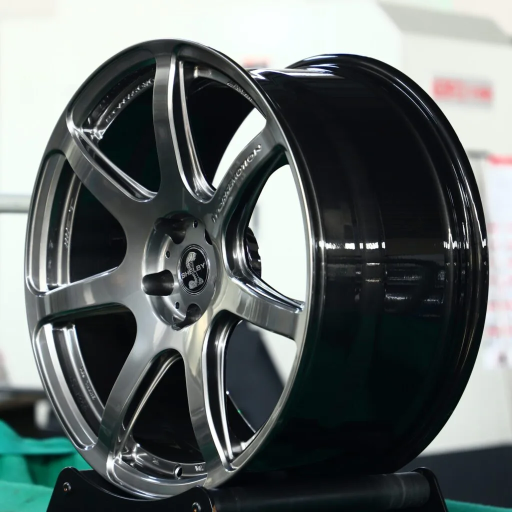 5x114.3 wheels – Bright Gray Custom (Shelby-Style), side view