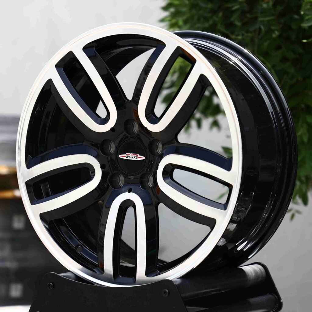 Subaru BRZ wheels – Work Emotion Custom Finish Petal Machined Face, angled view