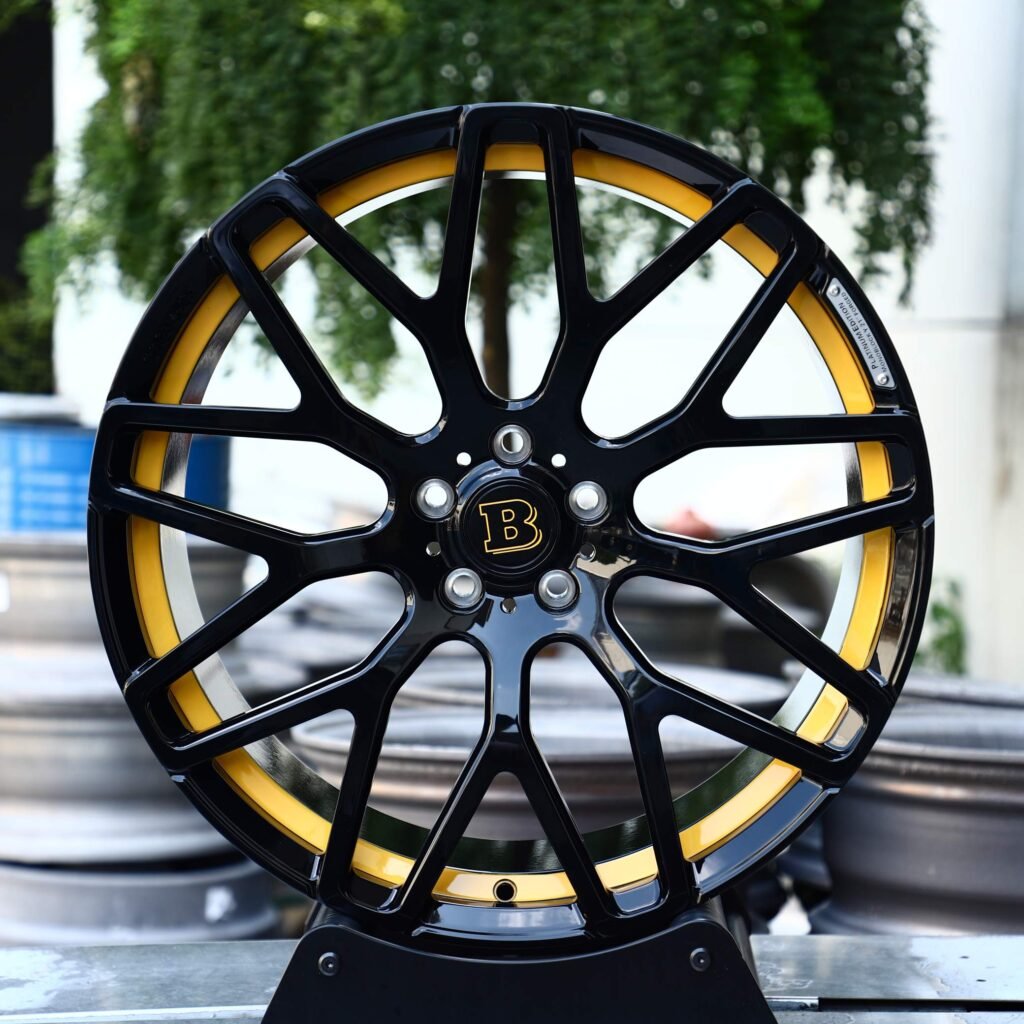 BMW M3 E46 / Porsche 911 Forged Wheels – Yellow / Black Custom
