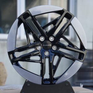 Zeekr Style Gloss Black Split-Spoke Machined Face Forged Wheels – Zeekr 001 / Zeekr 009 Fitment (5-Lug)