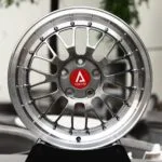A Forged-Style Polished / Gunmetal Mesh 2-Piece Riveted Deep Lip Forged Wheels – Ford Mustang / Corvette Fitment (5-Lug)
