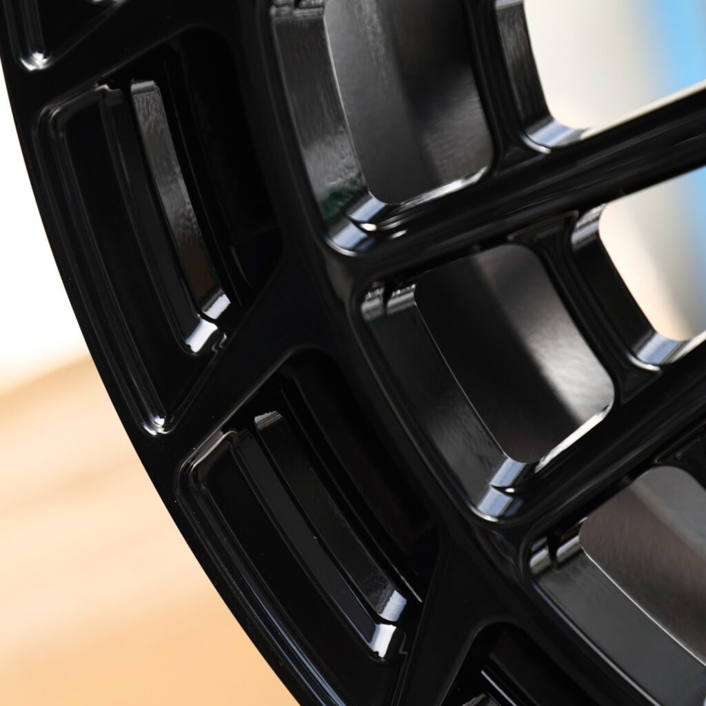 Mercedes-Benz E-Class W213 wheels – Gloss Black Multi-Spoke Double Ring Floating Cap (ABL Studios-Style), lip and barrel detail