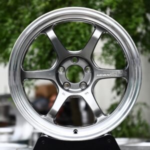 Advan-Style Gunmetal 6-Spoke Polished Lip Forged Wheels – Volkswagen Golf / Audi A3 Fitment (5-Lug)